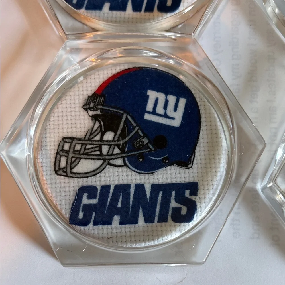 Blue Helmet Coasters - Set of 4